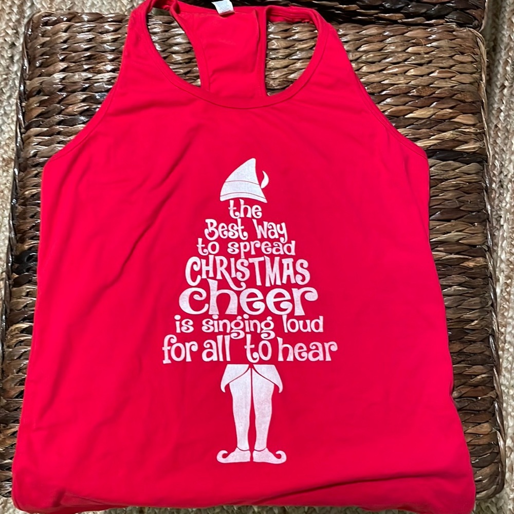 Christmas racer back tank